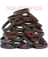 100  Vintage Flag Wristbands Thin RED Line - Fire Fighter / Protection B... - $87.46 CAD