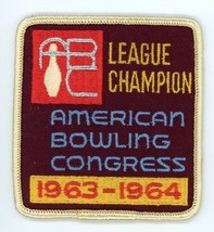 1963 - 1964 ABC League Champion American Bowling Congress Patch - £4.61 GBP