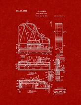 Baby Grand Piano Patent Print - Burgundy Red - £6.26 GBP+