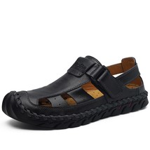 Summer  Classic Cowhide Men&#39;s Shoes Rubber Shoes for Men  Outdoor Beach Sandals  - £84.11 GBP