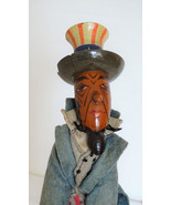 Antique 10.5  Made in Germany All Wood Jointed Uncle Sam in Original Clo... - £152.81 GBP