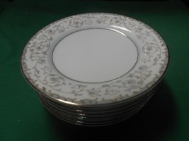 Beautiful Noritake Fine China Oxford Set Of 8 BREAD-SALAD-DESSERT Plates 6.25&quot; - £16.89 GBP