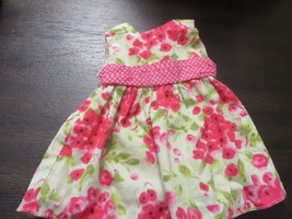 18” Doll What A Doll Lime Green &amp; Pink Floral Dress EUC! - £10.27 GBP