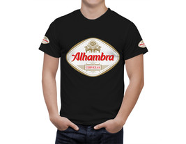 Alhambra  Beer Black T-Shirt, High Quality, Gift Beer Shirt  - £25.53 GBP