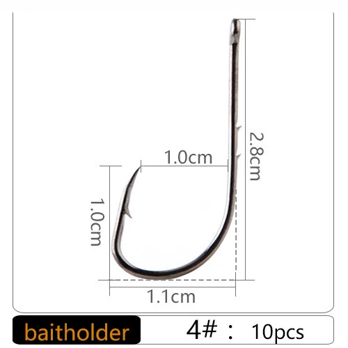 10pcs/pack 3#-14# High Carbon Fishing Hook Single Hook With Eye Carp Catfish Anz - $32.52