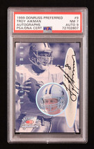 Troy Aikman 1999 Donruss Preferred QBC Autographs #9 (PSA 7 | Autograph Graded P - £228.59 GBP