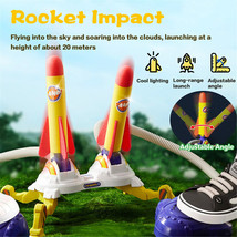 Children&#39;s Foot-stepping Rocket Toy Outdoor Luminous Ejection Flying Rocket Toy - £16.50 GBP+