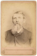 CIRCA 1870&#39;S CDV Rugged Older Man With Goatee Beard Wearing Suit &amp; Tie in Studio - £9.57 GBP