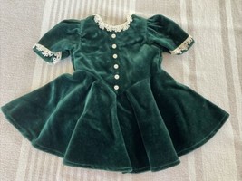 Pleasant Co American Girl Retired Molly 1996 Evergreen Velvet Christmas Dress - £30.52 GBP