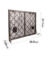 Fireplace Screen 39 x 31 Inch Fireplace Screen Metal  Safe Spark Guard T... - £129.14 GBP