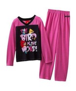 Girls Pajamas 2 Pc Angry Birds Pink Black Long Sleeve Top &amp; Pants $36-sz... - £11.01 GBP