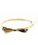 KATE SPADE New York LOVE NOTES Bangle Hinged Bracelet BOW Gold  FREE SHI... - £57.21 GBP