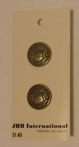 JHB International Brass Sew on Buttons lot of 2 on card - £3.98 GBP