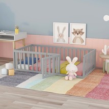 Gray Twin Wood Daybed Frame with Fence | Stylish Kids Bedroom Furniture - $293.99 Gray Twin Wood Daybed Frame with Fence | Stylish Kids Bedroom Furniture - $293.99