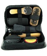 Sarome UK 7 Piece Shoe Shine Gift Set in Black Leather Pouch SHO2 by Chi... - £21.53 GBP
