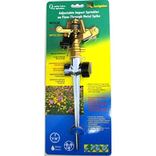 QVS 423039 Aluminum and Zinc Adjustable Full or Part Circle Impact Sprin... - $34.91