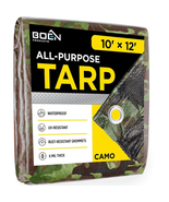 12 Ft. W X 10 Ft. L Camouflage Poly Heavy-Duty Tarp Cover Waterproof Tar... - $460.55 MXN
