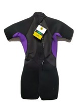 BODY GLOVE Women&#39;s Spring Suit Pro 3 Size L 9/10 (130-140lb) Black Purple - £25.90 GBP