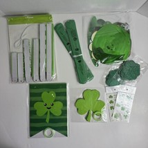 St. Patrick&#39;s Day Party Decorations Banner Pom Poms Garland Fans Tattoo ... - $6.92