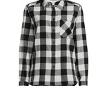 Women&#39;s TIME AND TRU Long Button Down Flannel Shirt Size Medium 8-10 Bra... - $8.85