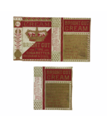 1870s Cigarette Tobacco Red Cream Bright Cut Paper Label Pack Wrapper Bu... - $59.63