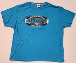 1999 Men&#39;s Harley Davidson Blue Thunder In The Valley T-Shirt - Mankato, MN  XXL - £19.30 GBP