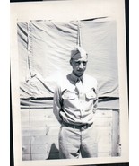 Vintage Soldier Ivan In Front Of Tent WWII 1940s - $6.76 CAD