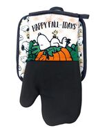 Peanuts Snoopy Woodstock Oversized Oven Mitt and Pot Holder Set HAPPY FA... - $18.31