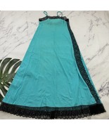 Gossard Artemis Womens Vintage Slip Nightie Gown Size S Blue Black Lace ... - $52.79 CAD
