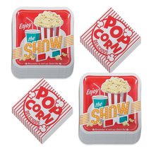 Movie Night Snack Bar Paper Dinner Plates and Ticket Stub Napkins (Serves 16) - £12.19 GBP
