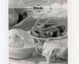 The DIXIE Cafe Menu Bartlett Boulevard Memphis Tennessee 1990&#39;s - $17.82