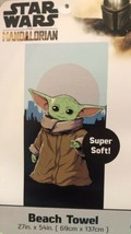 Baby Yoda Star Wars Child Original Licensed Beach Towel Super Soft (27”x54”) - £18.00 GBP