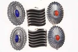 Vintage Navajo/Zuni Sterling Clip On Earring Lot 3 pairs - £148.78 GBP