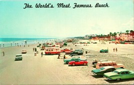 Vtg Postcard 1960s Chrome - Daytona Beach Florida FL Cars on Beach - UNP Dexter - £5.41 GBP