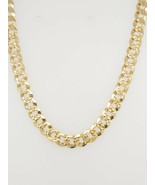 14k Yellow Gold Diamond Cut Cuban Link Necklace Chain - £1,178.40 GBP
