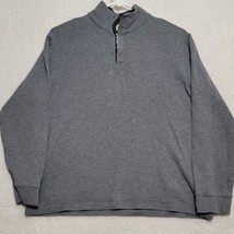 J.Crew Men&#39;s Sweater Size Large 1/4 Pullover Gray Casual Long Sleeve - £19.66 GBP