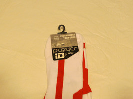 Player ID by TCK PCN MED # Blnk TWI 1 sock white red vollyball basketbal... - £8.22 GBP