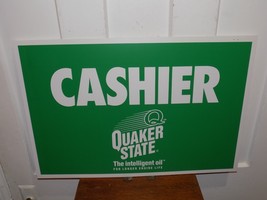 Vintage Quaker State Cashier Plastic Store Sign, NOS - $54.45