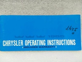 CHRYSLER CHRYS-STD 1965 Owners Manual 16269 - £13.44 GBP