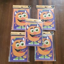 Hallmark (5) 6 PACKS (30 Total) Halloween Cards Greeting Envelope Family Monster - $17.64