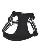 Voyager Adjustable Dog Harness with Reflective Stripes Medium Black New - £10.53 GBP