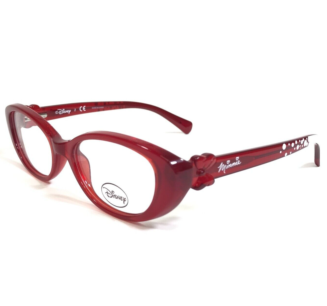 Disney Brille Rahmen 3E 4009 1577 Rot Rund Minnie Maus Schleifen 46-15-125 - $39.58