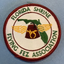 Florida Shrine Flying FEZ Association Patch  - Collectable Shrine Freemasonry - £7.13 GBP