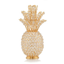 6&quot; X 6&quot; X 12.5&quot; Gold Crystal Pineapple - £63.37 GBP