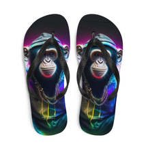 Autumn LeAnn Designs® | Adult Flip Flops Shoes, Monkey, Rainbow - $25.00