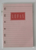 Lefax Ruled Planner Refill Pages 4 or 6 Ring 3 1/4 x 4 3/4 Pink - $5.40