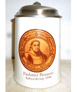 Brauerei Paulaner Munich Jahreskrug 1996 lidded German Beer Stein - £11.94 GBP