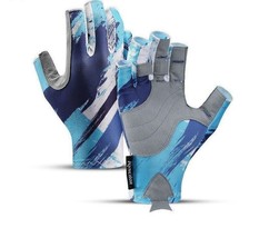 Guantes Pesca Verano Medio Dedo Protección UV Hombres Mujeres Antidesliz... - £16.52 GBP