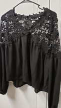 Shein Women&#39;s Blouse Top Size: XL CUTEST Black Nice - £13.40 GBP