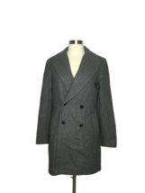 Zara Basic Women&#39;s Gray Wool Blend Coat Peacoat Career Size Small - £38.95 GBP